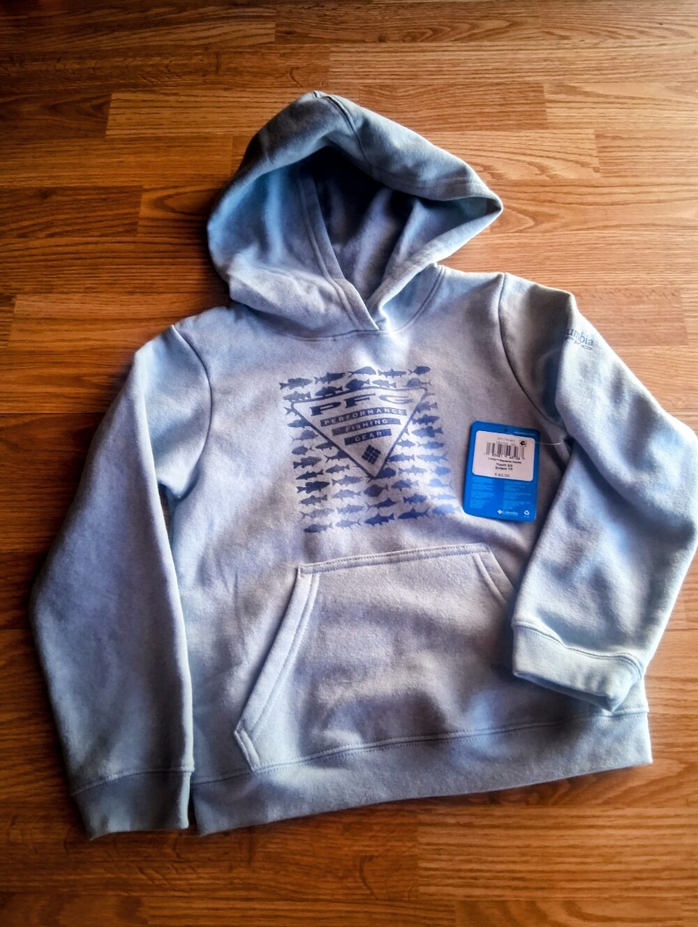 NWT Columbia Boys Hoodie, Hooded Sweatshirt Blue, Sz XS (6-7)  MSRP $40